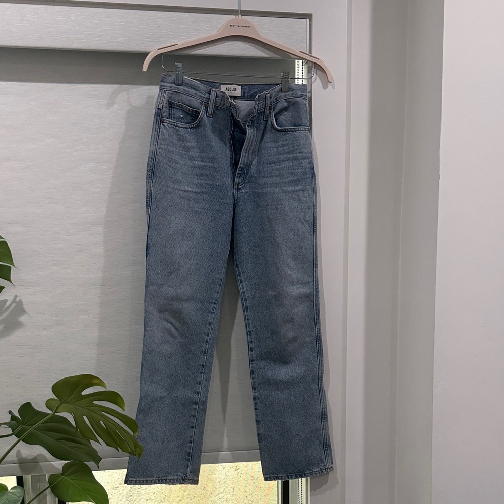 Agolde Women's Straight Leg Blue Jeans